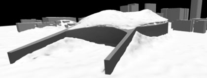 積雪堆積形状解析